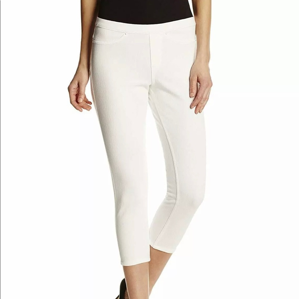 Hue Original Denim Size XS Capri White Leggings